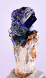 2.6cms GEM AZURITE CRYSTALS Malachite Morocco Royal Blue Color Shsrp Shiny Mineral Specimen U510