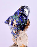 2.6cms GEM AZURITE CRYSTALS Malachite Morocco Royal Blue Color Shsrp Shiny Mineral Specimen U510