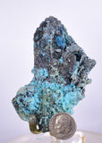 7.6cms  QUARTZ CHRYSOCOLLA TENTADORA Mine Peru Grape Botryoidal Stalactite Crystals Rare Ajoite (?)Mineral Specimen Collectors ce939