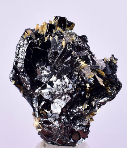 2.8cms GOLDEN RUTILE HEMATITE Spray Needles Crystals Titanium Bahia Brazil Mineral Spacimen  X15