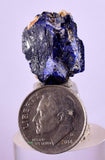 2cms GEM AZURITE CRYSTALS Morocco Royal Blue Color Shsrp Shiny Mineral Specimen U522