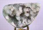 7.6cms DRUZY CHRYSOCOLLA POLISHED Lily Mine Peru Quartz Crystals Stalactite Shiny Bright Mineral Specimen D236