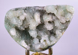 7.6cms DRUZY CHRYSOCOLLA POLISHED Lily Mine Peru Quartz Crystals Stalactite Shiny Bright Mineral Specimen D236