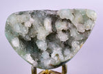 7.6cms DRUZY CHRYSOCOLLA POLISHED Lily Mine Peru Quartz Crystals Stalactite Shiny Bright Mineral Specimen D236