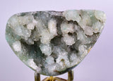 7.6cms DRUZY CHRYSOCOLLA POLISHED Lily Mine Peru Quartz Crystals Stalactite Shiny Bright Mineral Specimen D236