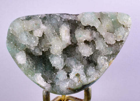 7.6cms DRUZY CHRYSOCOLLA POLISHED Lily Mine Peru Quartz Crystals Stalactite Shiny Bright Mineral Specimen D236