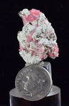 2.7cms RHODOCHROSITE FLUORITE PYRITE Crystal Rhombohedral Wuzhou Guangxi China Mineral Specimen R504