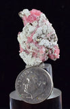 2.7cms RHODOCHROSITE FLUORITE PYRITE Crystal Rhombohedral Wuzhou Guangxi China Mineral Specimen R504