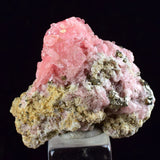 2.7cms RHODOCHROSITE FLUORITE PYRITE Crystal Rhombohedral Wuzhou Guangxi China Mineral Specimen R506