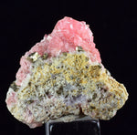 2.7cms RHODOCHROSITE FLUORITE PYRITE Crystal Rhombohedral Wuzhou Guangxi China Mineral Specimen R506