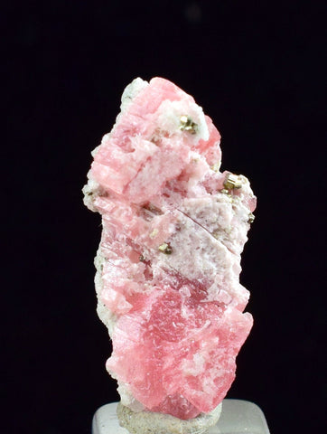 2.3cms RHODOCHROSITE FLUORITE PYRITE Crystal Rhombohedral Wuzhou Guangxi China Mineral Specimen R511