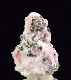 2cms RHODOCHROSITE FLUORITE PYRITE Crystal Rhombohedral Wuzhou Guangxi China Mineral Specimen R513