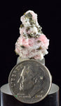 2cms RHODOCHROSITE FLUORITE PYRITE Crystal Rhombohedral Wuzhou Guangxi China Mineral Specimen R513