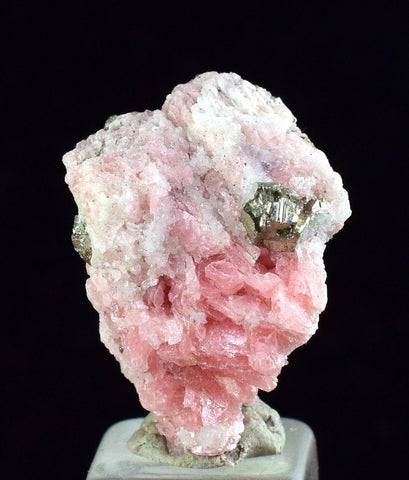 2.1cms RHODOCHROSITE FLUORITE PYRITE Crystal Rhombohedral Wuzhou Guangxi China Mineral Specimen R517