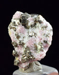2cms RHODOCHROSITE FLUORITE PYRITE Crystal Rhombohedral Wuzhou Guangxi China Mineral Specimen R519