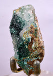 5.5ms DRUZY CHRYSOCOLLA QUARTZ Lily Mine Peru Calcite Malachite Stalactite Suiseki Mineral Specimen D237