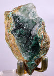 5.5ms DRUZY CHRYSOCOLLA QUARTZ Lily Mine Peru Calcite Malachite Stalactite Suiseki Mineral Specimen D237