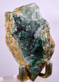 5.5ms DRUZY CHRYSOCOLLA QUARTZ Lily Mine Peru Calcite Malachite Stalactite Suiseki Mineral Specimen D237