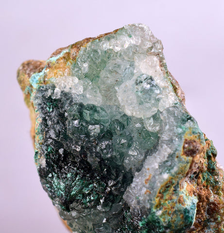 5.5ms DRUZY CHRYSOCOLLA QUARTZ Lily Mine Peru Calcite Malachite Stalactite Suiseki Mineral Specimen D237