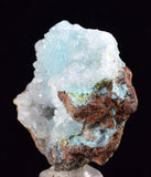 3.4ms DRUZY CHRYSOCOLLA QUARTZ Lily Mine Peru Calcite Malachite Stalactite Suiseki Mineral Specimen D239
