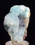 4cms DRUZY CHRYSOCOLLA QUARTZ Lily Mine Peru Calcite Malachite Stalactite Suiseki Mineral Specimen D243