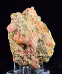 7.2cms RHODOCHROSITE FLUORITE PYRITE Crystal Rhombohedral Wuzhou Guangxi China Mineral Specimen R520