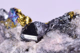 6.7cms TETRAHEDRITE PERU Chalcopyrite Crystals Old Stock Collector  Mineral Specimen I198