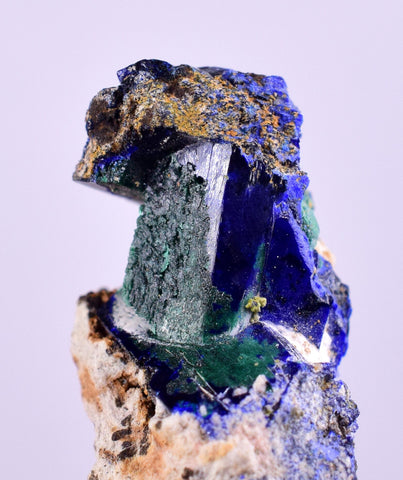 2.6cms GEM AZURITE CRYSTALS Malachite Morocco Royal Blue Color Shsrp Shiny Mineral Specimen U510