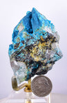 6.3cms  QUARTZ CHRYSOCOLLA TENTADORA Mine Peru Grape Botryoidal Stalactite Crystals Rare Ajoite (?)Mineral Specimen Collectors ce938