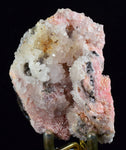 6.6cms RHODOCHROSITE ROSETTE QUARTZ  Peru Pink Crystals Needles Collector Mineral Specimen R531