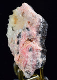 6.6cms RHODOCHROSITE ROSETTE QUARTZ  Peru Pink Crystals Needles Collector Mineral Specimen R531