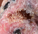 6.6cms RHODOCHROSITE ROSETTE QUARTZ  Peru Pink Crystals Needles Collector Mineral Specimen R531