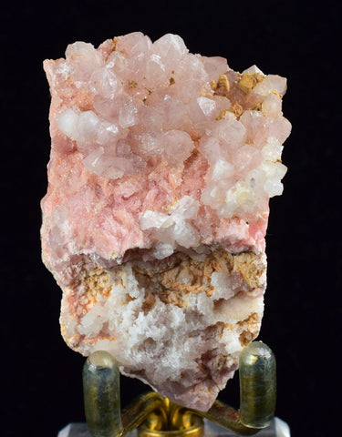 5.2cms RHODOCHROSITE ROSETTE QUARTZ  Peru Pink Crystals Needles Collector Mineral Specimen R532