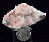 5.5cms RHODOCHROSITE ROSETTE QUARTZ  Peru Pink Crystals Needles Collector Mineral Specimen R533