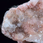 5.5cms RHODOCHROSITE ROSETTE QUARTZ  Peru Pink Crystals Needles Collector Mineral Specimen R533
