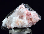 4.8cms RHODOCHROSITE ROSETTE QUARTZ  Peru Pink Crystals Needles Collector Mineral Specimen R534