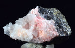4.8cms RHODOCHROSITE ROSETTE QUARTZ  Peru Pink Crystals Needles Collector Mineral Specimen R534