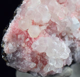 3.9cms RHODOCHROSITE ROSETTE QUARTZ  Peru Pink Crystals Needles Collector Mineral Specimen R535