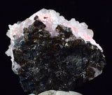 3.9cms RHODOCHROSITE ROSETTE QUARTZ  Peru Pink Crystals Needles Collector Mineral Specimen R535