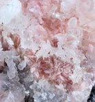 3.9cms RHODOCHROSITE ROSETTE QUARTZ  Peru Pink Crystals Needles Collector Mineral Specimen R535