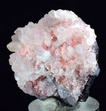 3.9cms RHODOCHROSITE ROSETTE QUARTZ  Peru Pink Crystals Needles Collector Mineral Specimen R535