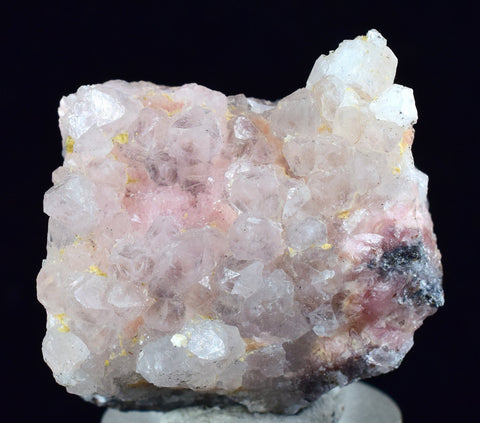 3.2cms RHODOCHROSITE ROSETTE QUARTZ  Peru Pink Crystals Needles Collector Mineral Specimen R536