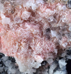 4.1cms RHODOCHROSITE ROSETTE QUARTZ  Peru Pink Crystals Needles Collector Mineral Specimen R539