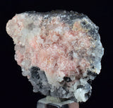 4.1cms RHODOCHROSITE ROSETTE QUARTZ  Peru Pink Crystals Needles Collector Mineral Specimen R539