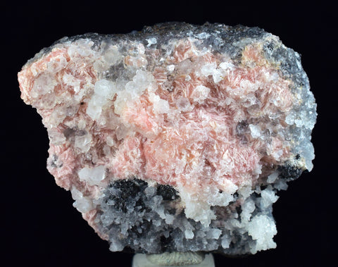 4.1cms RHODOCHROSITE ROSETTE QUARTZ  Peru Pink Crystals Needles Collector Mineral Specimen R539