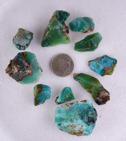 55Grams Lot GEM SILICA CHRYSOCOLLA Multicolor Chalcedony Emerald Jade Color Lily Mine S88