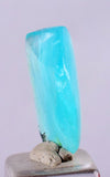 6carats BLUE OPAL CABOCHON Pendant Wire Wrap Caribean Turquoise Color Peru B07