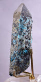 11.5cms  QUARTZ CHRYSOCOLLA TENTADORA Mine Peru Grape Botryoidal Stalactite Crystals Rare Ajoite (?)Mineral Specimen Collectors ce950