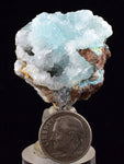3.4ms DRUZY CHRYSOCOLLA QUARTZ Lily Mine Peru Calcite Malachite Stalactite Suiseki Mineral Specimen D239