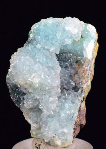 4cms DRUZY CHRYSOCOLLA QUARTZ Lily Mine Peru Calcite Malachite Stalactite Suiseki Mineral Specimen D243
